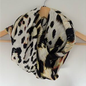 Large Wildcat Print Silk Scarf